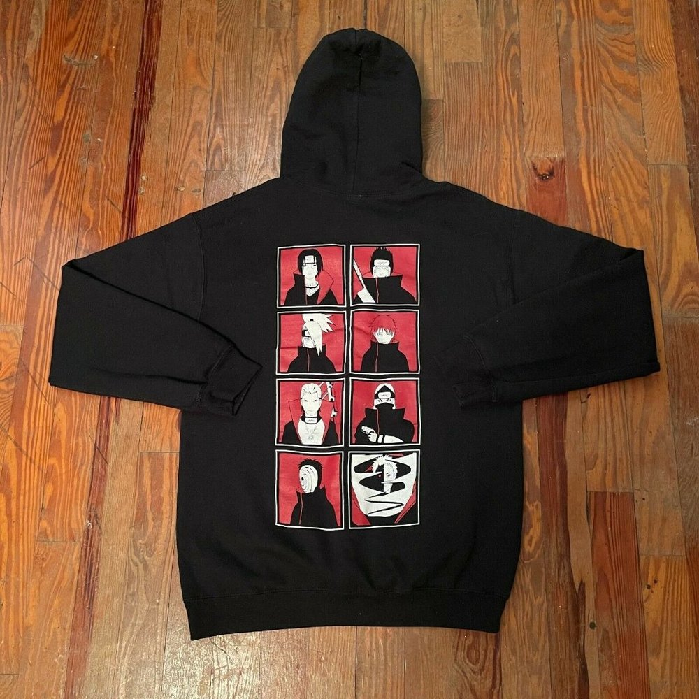 Ripple Junction Naruto Shippuden 20th Anniversary Akatsuki Men's S Black Hoodie